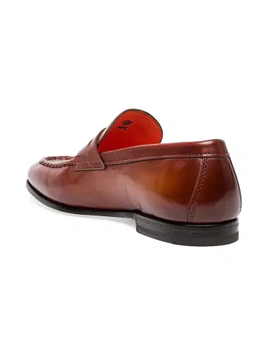 Santoni Men's Leather Penny Loafers - Light Brown - Size 12 | Thumbnail 3 Santoni Men's Leather Penny Loafers - Light Brown - Size 12 | Thumbnail 3