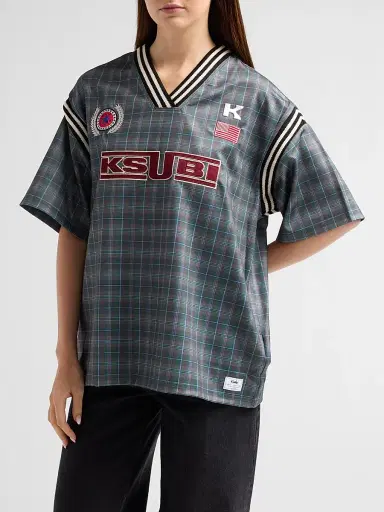 Ksubi Women's Union Jersey Hunter Plaid Shirt - Green - Size Medium | Thumbnail 4