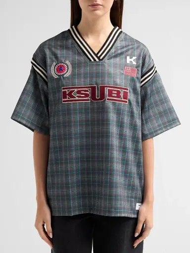 Ksubi Women's Union Jersey Hunter Plaid Shirt - Green - Size Medium | Thumbnail 5