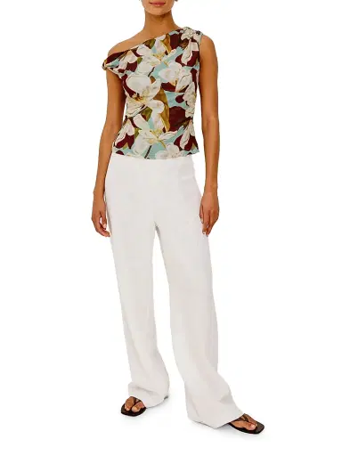 RAILS Women's Orelia Floral Asymmetric Top - Plumeria - Size XS | Thumbnail 2 RAILS Women's Orelia Floral Asymmetric Top - Plumeria - Size XS | Thumbnail 2