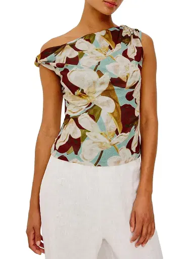 RAILS Women's Orelia Floral Asymmetric Top - Plumeria - Size XS | Thumbnail 3 RAILS Women's Orelia Floral Asymmetric Top - Plumeria - Size XS | Thumbnail 3