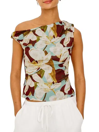 RAILS Women's Orelia Floral Asymmetric Top - Plumeria - Size XS | Thumbnail 4 RAILS Women's Orelia Floral Asymmetric Top - Plumeria - Size XS | Thumbnail 4