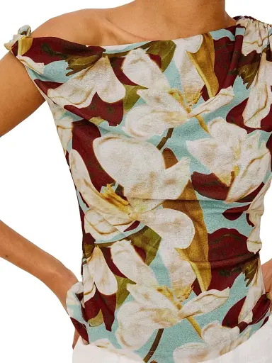RAILS Women's Orelia Floral Asymmetric Top - Plumeria - Size XS | Thumbnail 8 RAILS Women's Orelia Floral Asymmetric Top - Plumeria - Size XS | Thumbnail 8