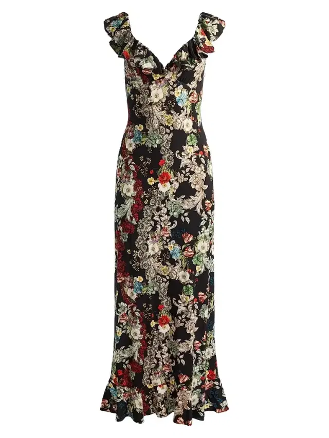 ALICE + OLIVIA Women's Gemma Ruffle Maxi Dress - Free Spirit