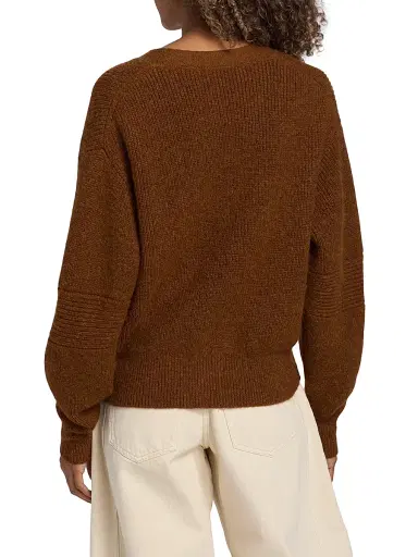 Isabel Marant Women's Thelma Alpaca Wool Cardigan - Caramel | Thumbnail 5 Isabel Marant Women's Thelma Alpaca Wool Cardigan - Caramel | Thumbnail 5