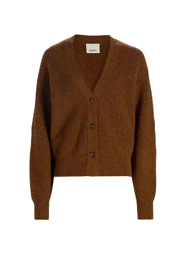 Isabel Marant Women's Thelma Alpaca Wool Cardigan - Caramel | Thumbnail 1 Isabel Marant Women's Thelma Alpaca Wool Cardigan - Caramel | Thumbnail 1