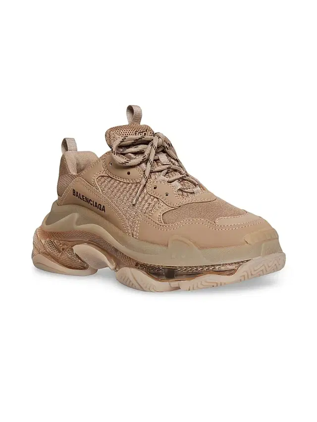 Balenciaga Women's Triple S Clear Sole Sneakers - Brown Black
