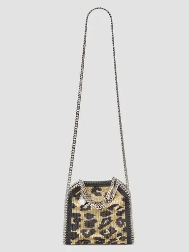 Stella McCartney Women's Falabella Mini Leopard-Beaded Top Handle Bag | Thumbnail 6 Stella McCartney Women's Falabella Mini Leopard-Beaded Top Handle Bag | Thumbnail 6