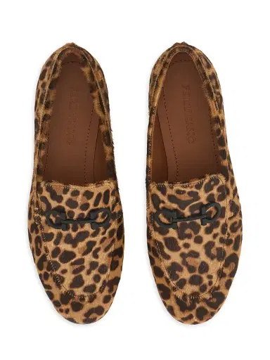 FERRAGAMO Women's Soldy Leopard-Print Calf Hair Leather Loafers - Leopard | Thumbnail 5 FERRAGAMO Women's Soldy Leopard-Print Calf Hair Leather Loafers - Leopard | Thumbnail 5