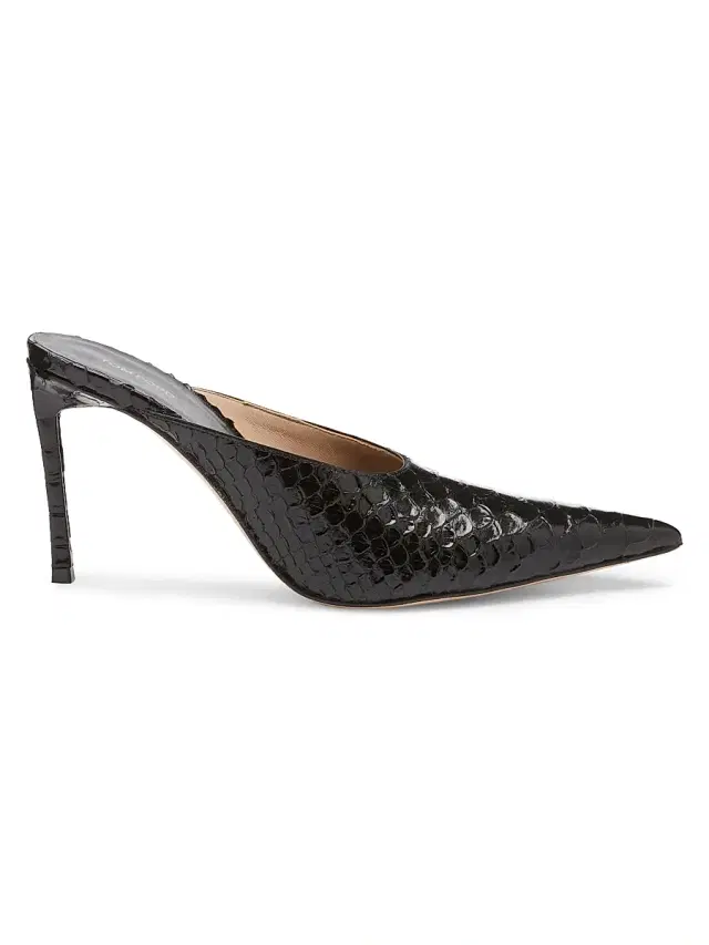 TOM FORD Women's 85MM Python-Embossed Leather Mules - Black
