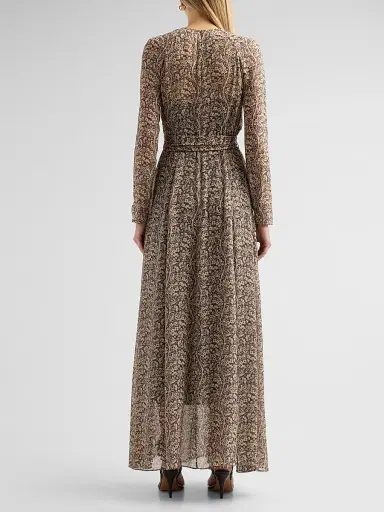Zimmermann Women's Valiant Paisley Belted Maxi Dress - Charcoal Paisley - Size 8 | Thumbnail 3 Zimmermann Women's Valiant Paisley Belted Maxi Dress - Charcoal Paisley - Size 8 | Thumbnail 3