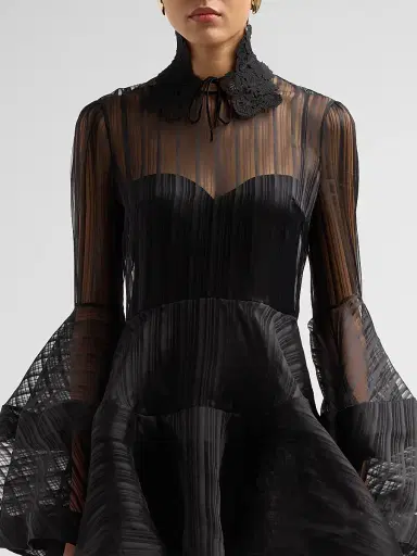 Zimmermann Women's Valiant Lantern Mini Dress - Black - Size 8 | Thumbnail 5 Zimmermann Women's Valiant Lantern Mini Dress - Black - Size 8 | Thumbnail 5