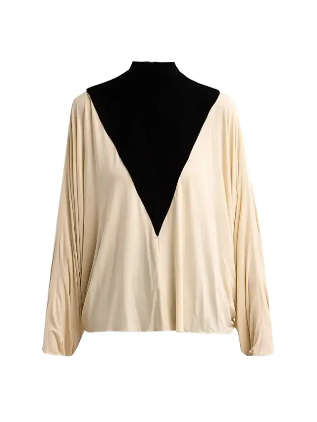 Zimmermann Women's Valiant Mixed-Media Batwing Top - Black Cream
