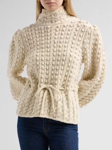 Zimmermann Women's Valiant Wool Bauble Sweater - Cream - Size 8 | Thumbnail 4