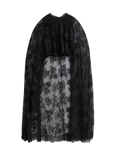Zimmermann Women's Valiant Lace Cape Top - Black - Size 8 | Thumbnail 1