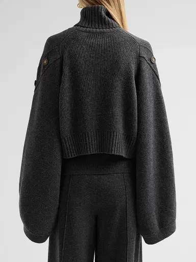 Zimmermann Women's Valiant Buttoned Wool Sweater | Thumbnail 3
