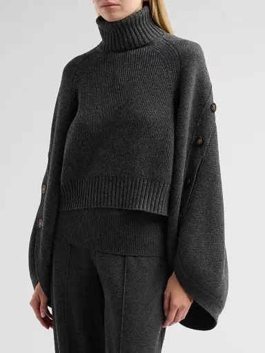 Zimmermann Women's Valiant Buttoned Wool Sweater | Thumbnail 4