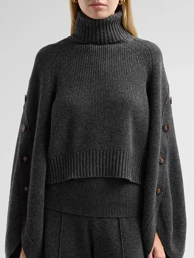 Zimmermann Women's Valiant Buttoned Wool Sweater | Thumbnail 5
