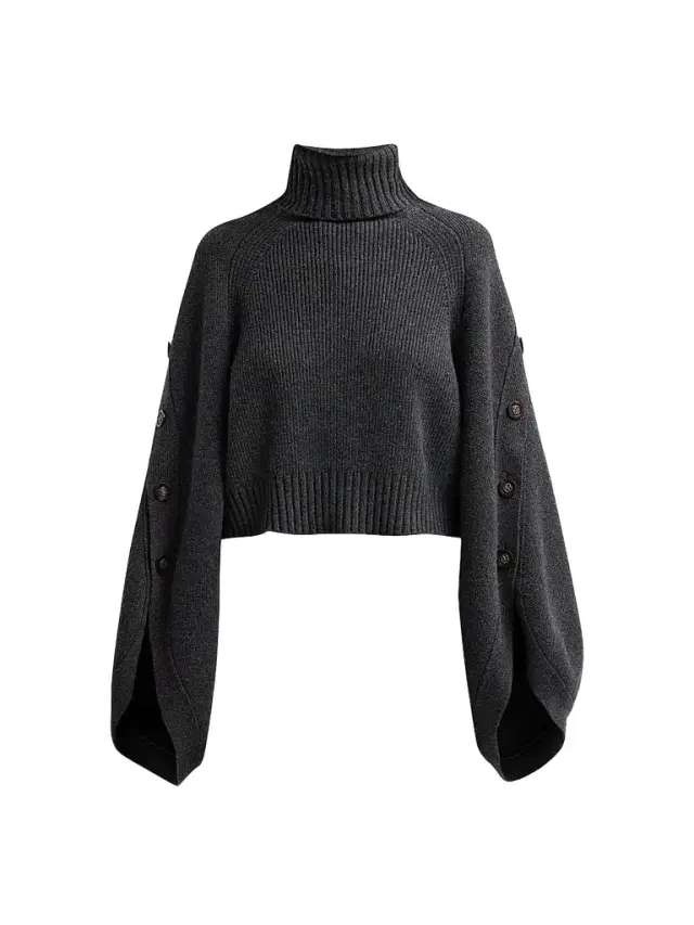 Zimmermann Women's Valiant Buttoned Wool Sweater - Graphite