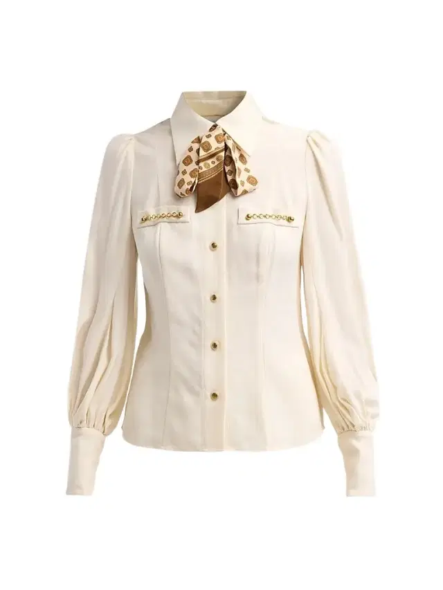 Zimmermann Women's Utility Printed Tieneck Blouse - Cream