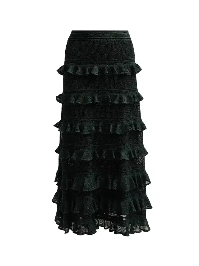 Zimmermann Women's Valiant Frill Midi Skirt - Metallic Bottle Green