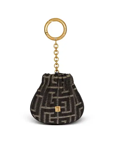 Balmain Pulse monogram jacquard key ring | Thumbnail 1 Balmain Pulse monogram jacquard key ring | Thumbnail 1