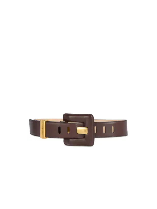 Balmain Anthem large smooth leather belt