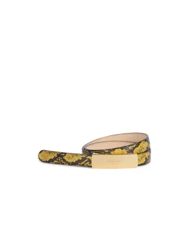 Balmain belt in python-effect leather | Thumbnail 4