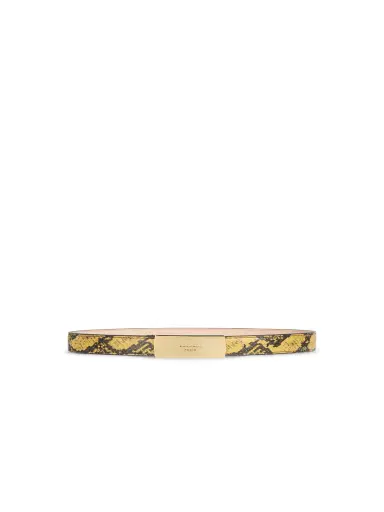 Balmain belt in python-effect leather | Thumbnail 1