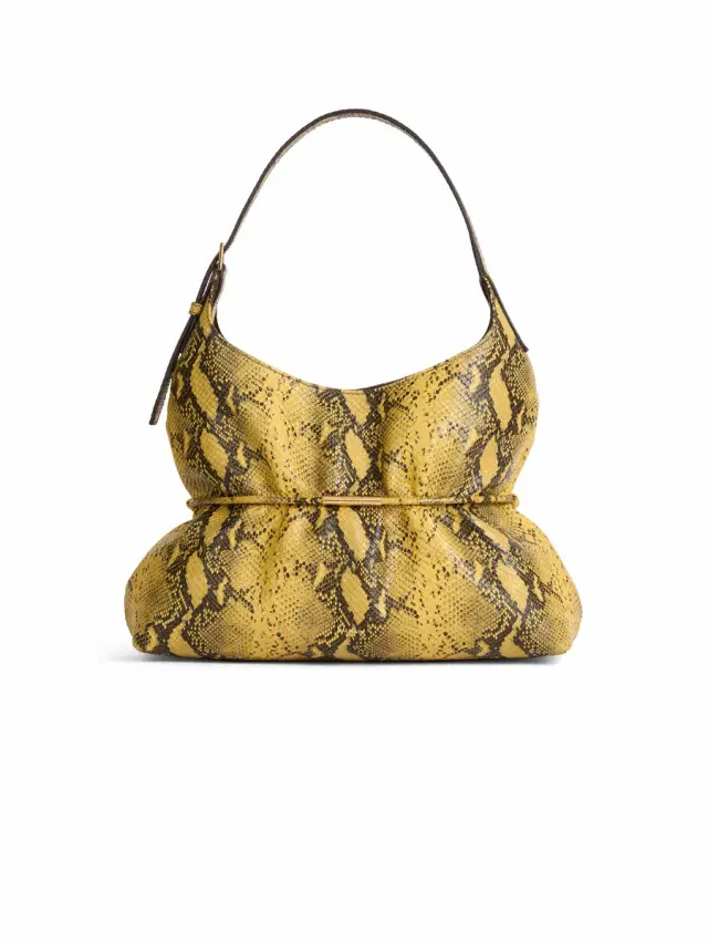 Balmain SPHYNX medium bag in python-effect leather