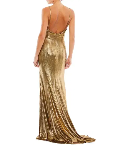 Mac Duggal Women's Metallic Mermaid Gown - Bronze | Thumbnail 2 Mac Duggal Women's Metallic Mermaid Gown - Bronze | Thumbnail 2