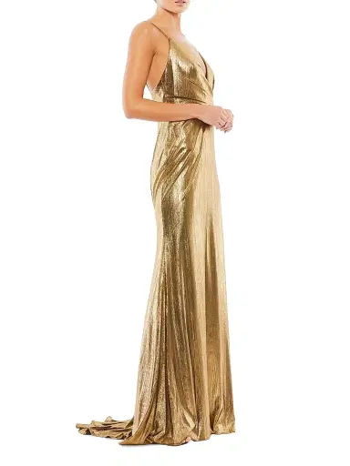 Mac Duggal Women's Metallic Mermaid Gown - Bronze | Thumbnail 1 Mac Duggal Women's Metallic Mermaid Gown - Bronze | Thumbnail 1