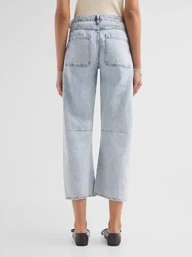 Le Jean Women's Selena Cuffed Crop Jeans - Indigo Bloom - Size 31 | Thumbnail 3 Le Jean Women's Selena Cuffed Crop Jeans - Indigo Bloom - Size 31 | Thumbnail 3