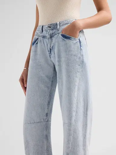 Le Jean Women's Selena Cuffed Crop Jeans - Indigo Bloom - Size 31 | Thumbnail 5 Le Jean Women's Selena Cuffed Crop Jeans - Indigo Bloom - Size 31 | Thumbnail 5