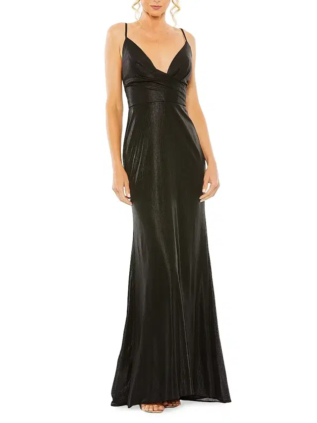 Mac Duggal Women's Metallic Mermaid Gown - Black