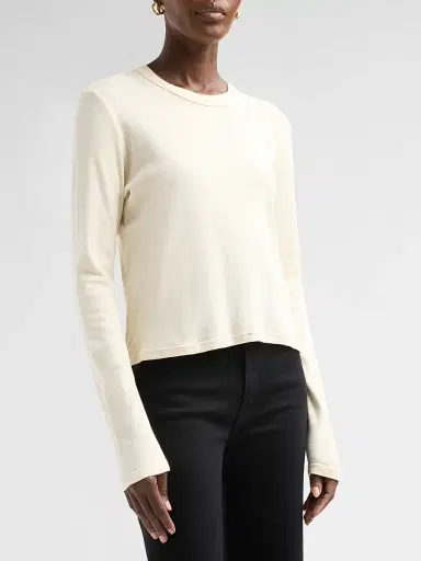Mother Women's The Itty Bitty Long-Sleeve Crop T-Shirt | Thumbnail 4 Mother Women's The Itty Bitty Long-Sleeve Crop T-Shirt | Thumbnail 4