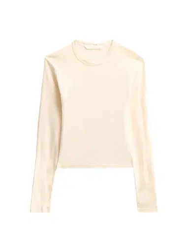 Mother Women's The Itty Bitty Long-Sleeve Crop T-Shirt | Thumbnail 1 Mother Women's The Itty Bitty Long-Sleeve Crop T-Shirt | Thumbnail 1