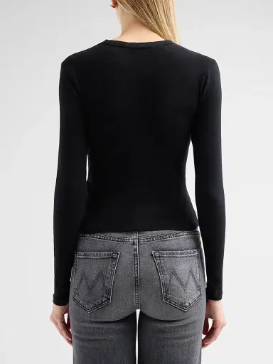Mother Women's The Itty Bitty Long-Sleeve Crop T-Shirt - Black - Size XL | Thumbnail 3 Mother Women's The Itty Bitty Long-Sleeve Crop T-Shirt - Black - Size XL | Thumbnail 3