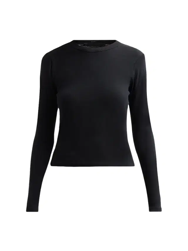 Mother Women's The Itty Bitty Long-Sleeve Crop T-Shirt - Black