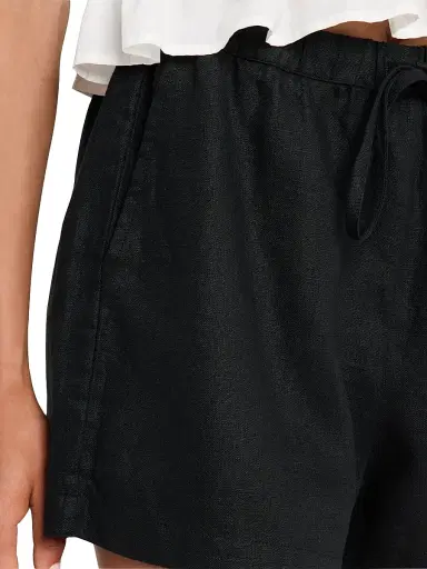 RAILS Women's Jenner Linen Drawstring Shorts - Black - Size XL | Thumbnail 5