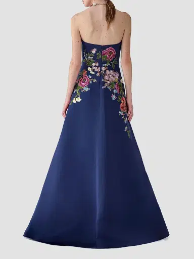 Carolina Herrera Women's Sequined Silk Strapless A-Line Gown | Thumbnail 3 Carolina Herrera Women's Sequined Silk Strapless A-Line Gown | Thumbnail 3