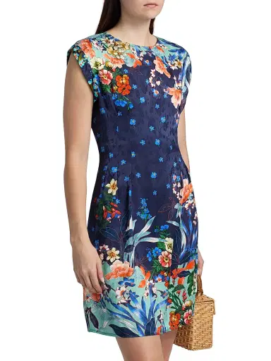 Johnny Was Women's Carice Printed Jacquard Minidress - Tejas - Size XXL | Thumbnail 4