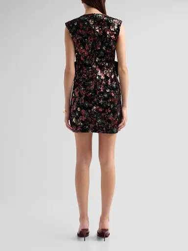 Ramy Brook Women's Kimberly Embellished Mini Dress - Floral Sequin - Size 14 | Thumbnail 3