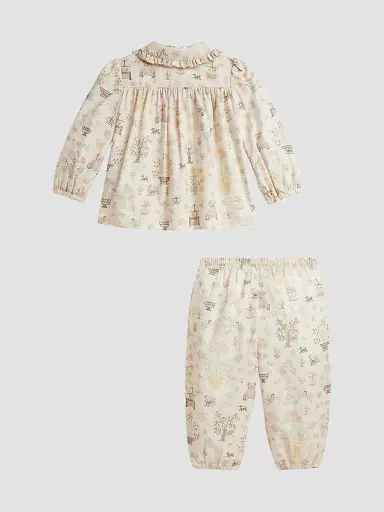 Polo Ralph Lauren Baby Girl's Polo Bear Brushed Twill Top & Pants Set - Petite Point Baby Bear 9 Months | Thumbnail 2