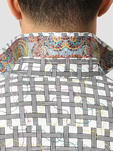 Robert Graham Men's Sanger Grid Check Stretch-Cotton Shirt - Size XXL | Thumbnail 6