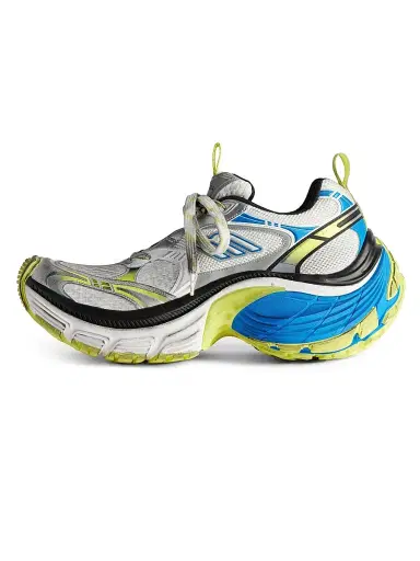 Balenciaga Men's 10XL Sneakers - White Neon Yellow Blue | Thumbnail 5 Balenciaga Men's 10XL Sneakers - White Neon Yellow Blue | Thumbnail 5