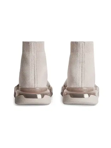 Balenciaga Women's Speed 2.0 Full Clear Sole Recycled Knit Sneakers - Light Beige | Thumbnail 3