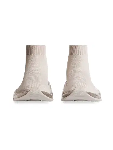 Balenciaga Women's Speed 2.0 Full Clear Sole Recycled Knit Sneakers - Light Beige | Thumbnail 4