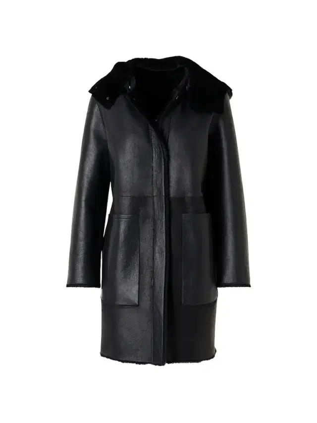 Akris Women's Oxana Leather & Shearling Reversible Hooded Coat - Black