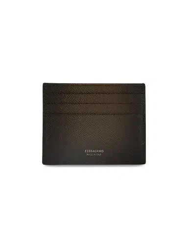 FERRAGAMO Men's Micro Gancio Leather Card Case - New Olive | Thumbnail 3 FERRAGAMO Men's Micro Gancio Leather Card Case - New Olive | Thumbnail 3